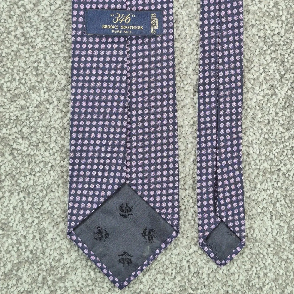 Brooks Brothers Necktie 100% Silk Purple Flower Print